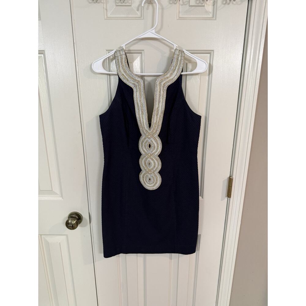 Lilly Pulitzer Valli Shift Dress True Navy Size 8